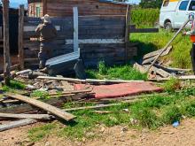Law Enforcement Officials demolish unsafe informal structures in Qolweni 