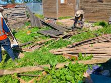 Law Enforcement Officials demolish unsafe informal structures in Qolweni 