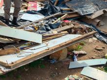 Law Enforcement Officials demolish unsafe informal structures in Qolweni 
