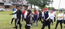  Bitou elderly fly Plett flag high at District Golden Games