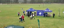  Bitou elderly fly Plett flag high at District Golden Games