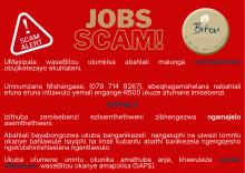 PUBLIC NOTICE | Jobs Scam Alert  